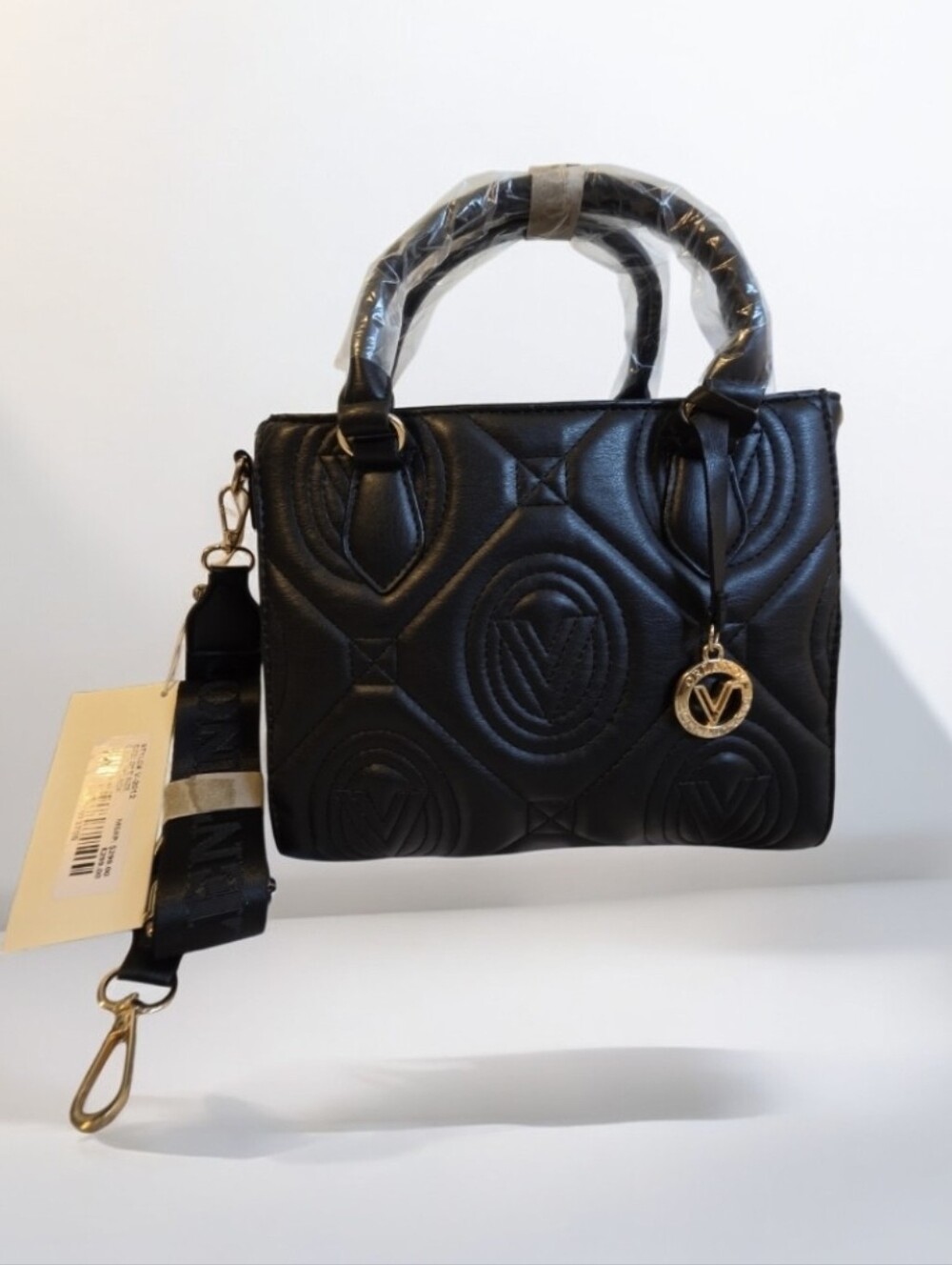 Valentino NWT V-Emblem Quilted Black Top-Handle Bag MSRP$299 - Picture 4 of 8